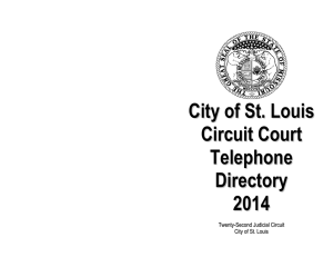 City of St. Louis Circuit Court Telephone Directory 2014