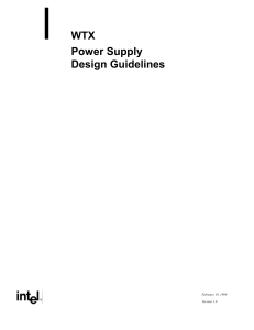 WTX Power Supply Design Guidelines