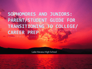 Junior Parent Presentation - Lake Havasu Unified School District
