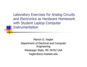Laboratory Exercises for Analog Circuits and Electronics as