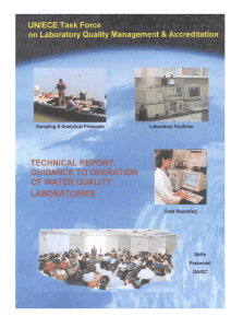 Technical report: Guidance to operation of water quality laboratories