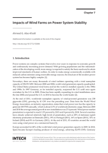 Impacts of Wind Farms on Power System Stability