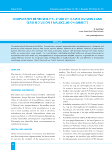 comparative dentoskeletal study of class ii division 1 and class ii