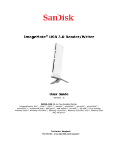 ImageMate® USB 3.0 Reader/Writer User Guide