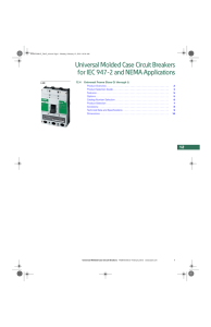 Universal Molded Case Circuit Breakers for IEC 947