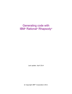 Generating Code with IBM Rational Rhapsody