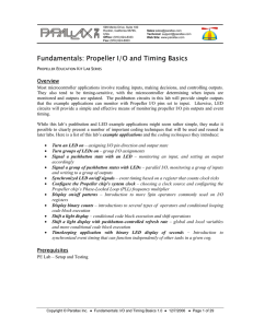 Fundamentals: Propeller I/O and Timing Basics