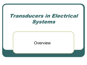 Transducers in Electrical Systems