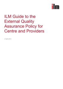 the External Quality Assurance policy