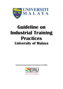 Guideline on Industrial Training Practices