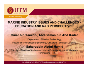 MARINE INDUSTRY ISSUES AND CHALLENGES MARINE