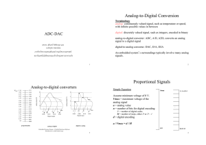 Analog-to-Digital Conversion Proportional Signals