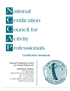 Certification Standards