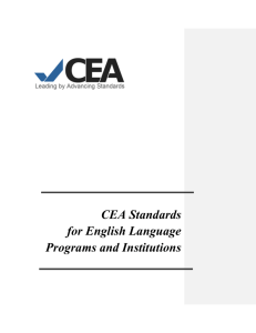 CEA Standards Redline Document - The Commission on English