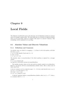 Chapter 9 Local Fields