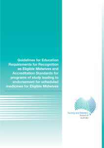 Guidelines for Education Requirements for Recognition as Eligible