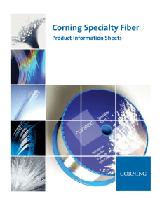 Corning Specialty Fiber Product Information Sheets