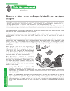Common accident causes are frequently linked to poor employee