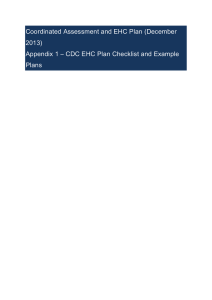 Coordinated Assessment and EHC Plan (December 2013