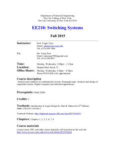 EE210: Switching Systems - The City University of New York