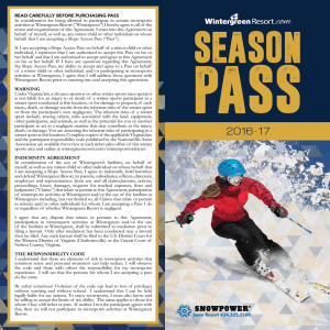 Season Pass - Wintergreen Resort