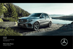 to the GLE Star Finance PCP price list - Mercedes-Benz