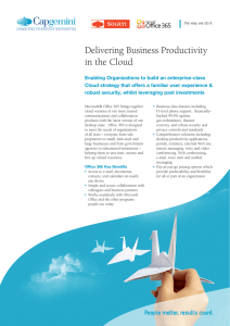 Delivering Business Productivity in the Cloud