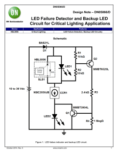 HBL5006: LED Failure Detector and Backup LED Circuit for Critical