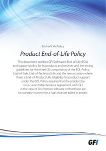 Product End-of-Life Policy