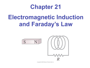 Chapter 21 Electromagnetic Induction and Faraday`s Law