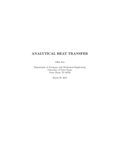 analytical heat transfer - University of Notre Dame