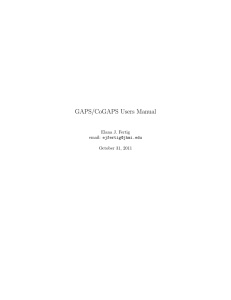 GAPS/CoGAPS Users Manual
