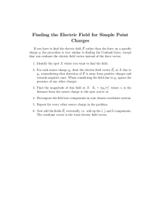 Finding the Electric Field for Simple Point Charges