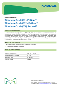 Patinal® Titanium Oxide(III) Patinal® Titanium Oxide(IV) Patinal