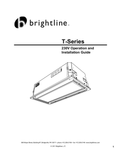 T-Series Instruction Manual 230V