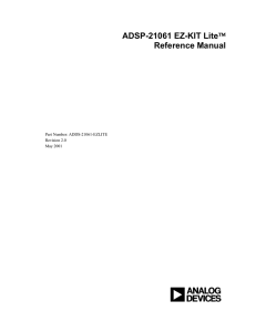 ADSP-21061 EZ-KIT Lite   Reference Manual