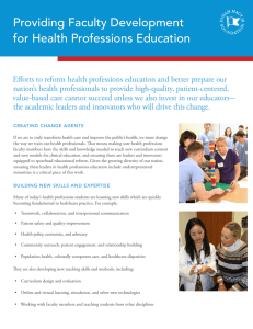 Providing Faculty Development for Health Professions Education