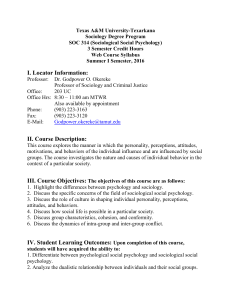 I. Locator Information: II. Course Description: IV. Student Learning