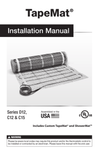 TapeMat Installation Manual