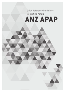 ANZ APAP Quick Reference Guidelines