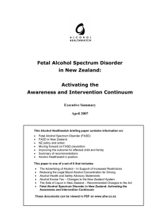 Executive Summary-Fetal Alcohol Spectrum Disorder in NZ Briefing