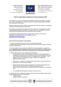 Call for organisations wishing to host the Academy 2016