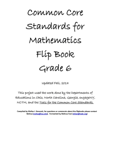 Common Core Standards for Mathematics Flip Book Grade 6