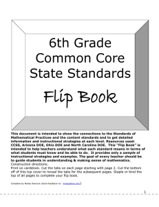 6th Grade Common Core State Standards