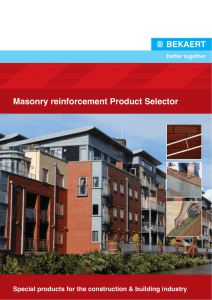 Masonry Reinforcement Product Selector