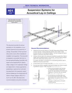 Suspension Systems for Acoustical Lay-in Ceilings