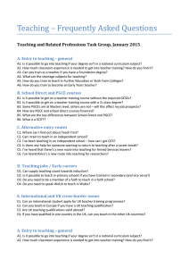 Teaching – Frequently Asked Questions