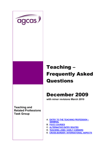 Teaching FAQs October 2008