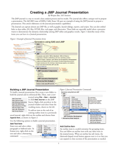 Creating a JMP Journal Presentation