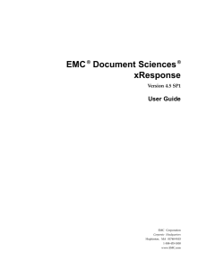 EMC® Document Sciences xResponse